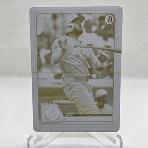 2020 Bowman Max Muncy #9 Yellow Printing Plate 1 Of 1